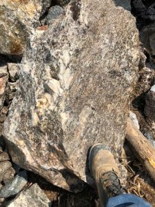 Spodumene rich rock from blast